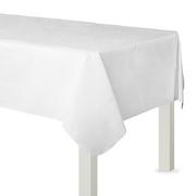 White Flannel-Backed Vinyl Tablecloth, 54in x 108in